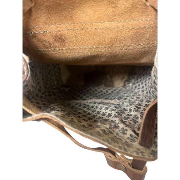 Moroccan leather backpack boho unisex - Picture 7 of 8